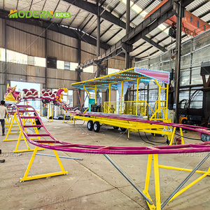Atracción de Feria de Diversiones, Montaña Rusa de Acero para Niños, Parque Temático, Atracción Dragón, Remolque para Exteriores con Capacidad para 10 Personas - Product Image 6