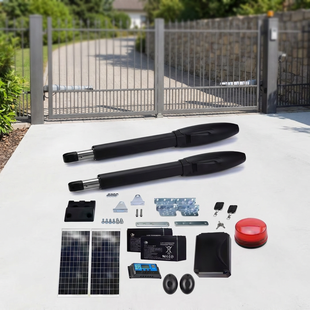 Solar Power Motor Automatic High-End Household Remote Dc Motor Swing Gate Opener for Courtyard/Villa/Church