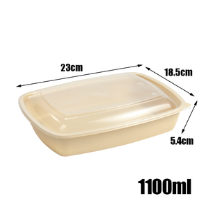 Disposable Plastic 1100ml Microwavable Leakproof Refrigerated Food <b>Container</b> Lid ISO9001 Certified Modern Design for Meal Prep - Product Image 4