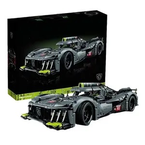 87070 Peugeots 9X8 24H Le Mans Hybride Hypercar Bouwmodel Voor Heren Raceauto Cadeau Bouwsteen Voor Kinderen