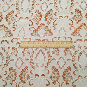 Nouveau style de dentelle française brodée florale, dentelle de luxe en coton, tissu en polyester pour vêtements et textiles - Product Image 3