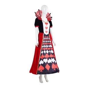 <span class=keywords><strong>Disfraz</strong></span> <span class=keywords><strong>de</strong></span> cosplay <span class=keywords><strong>de</strong></span> Halloween inspirado en Queen Hearts <span class=keywords><strong>para</strong></span> <span class=keywords><strong>mujer</strong></span>, vestido <span class=keywords><strong>de</strong></span> poliéster <span class=keywords><strong>para</strong></span> actuaciones en escenario, en stock. - Product Image 3