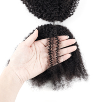 Extensions de cheveux humains vierges Afro 4C en vrac, 50g, 100% faites à la main, pour tresses et dreadlocks
