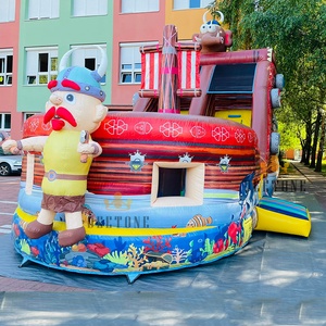 สไลเดอร์เป่าลมสำหรับเด็กผู้ใหญ่อุปกรณ์เล่นน้ำเรือโจรสลัดออกแบบใหม่ - Product Image 4