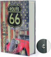 Boîte de rangement secrète en forme de livre avec serrure à clé de sécurité, design discret pour usage intérieur et extérieur