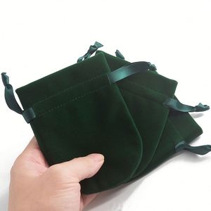 Nueva Bolsa de Terciopelo Semicircular con Cinta de Lazo para Joyería, Relojes, Gafas, Pulseras, Pendientes, con Estampado - Product Image 3