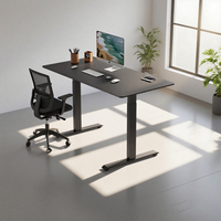 Bureau debout réglable en hauteur à double moteur personnalisé en gros, cadre de bureau électrique, bureau d'ordinateur, table de bureau électrique