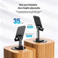 Support universel portable pour téléphone et tablette |   Support de bureau en métal ABS avec joint d'amortissement antidérapant