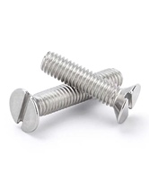 Vis de machine en acier au carbone M2-M12, classe 8, à tête ronde, avec finition zinguée bleue et blanche, vis à tête fraisée à une seule empreinte