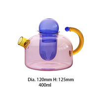 Théière à bulles créative et moderne en verre résistant aux hautes températures avec séparation et filtration du thé, idéale pour les fêtes