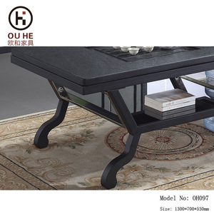 โต๊ะน้ำชาเหล็ก Ou He รุ่น Oh097 ขนาด 1300x700x530 มม. สไตล์โบราณ สำหรับห้องนั่งเล่น - Product Image 4