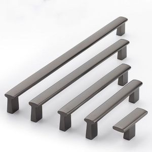 拉丝黄铜抽屉门把手衣柜橱柜家具黄铜镍拉手 - Product Image 2