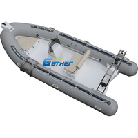 Bateau ponton CE 4.8m RIB480A 16ft coque rigide gris clair hypalon bateau de sauvetage de pêche gonflable RIB480 à vendre