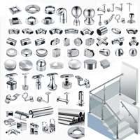 Accessoires en verre de style européen balustrades mains courantes Rail en acier inoxydable gril de balcon pour marches extérieures rampe d'escalier