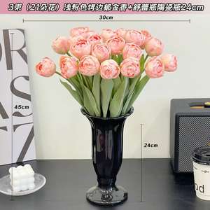 Fleur artificielle <span class=keywords><strong>de</strong></span> <span class=keywords><strong>tulipe</strong></span> haut <span class=keywords><strong>de</strong></span> gamme légère et luxueuse Fausse fleur pour décoration <span class=keywords><strong>de</strong></span> meuble TV <span class=keywords><strong>de</strong></span> salon Plantes décoratives <span class=keywords><strong>de</strong></span> haute qualité - Product Image 5