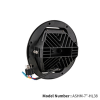 Phare LED de moto 7 pouces à maille hexagonale nid d'abeille, faisceau haut/bas, DRL, 10 lentilles pour Road King Street Glide