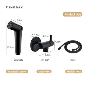Набор для биде с черным угловым клапаном - Product Image 2