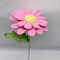 Karangan Bunga Gerbera Rajut Sentuhan Asli Buatan Tangan Grosir untuk Pernikahan, Pengantin, Natal, Halloween, Wisuda, Pesta