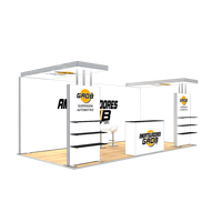Stand d'exposition modulaire en aluminium rétroéclairé SEG portable pour salon professionnel 3x6