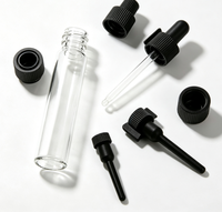 Flacon compte-gouttes en verre transparent, mini flacon compte-gouttes pour huiles essentielles, flacon d'échantillon de parfum
