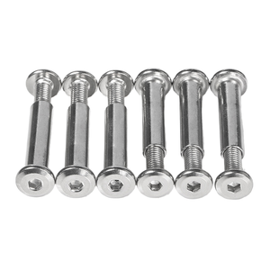 Perno de unión de acero inoxidable con acabado liso, estándar DIN, rosca M6, longitud de 12 mm - Product Image 1