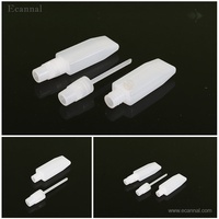 Ecannal – Flacon échantillon mini en plastique HDPE de haute qualité, étanche et hermétique, 1,5 ml/1,5 g, avec bouchon spatule et tige d'agitation