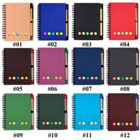 Carnet à spirales personnalisé à bas prix avec logo promotionnel, couverture en cuir/papier kraft, portable, écologique, stylo couleur personnalisée