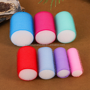 6個/パック 自己粘着スポンジヘアローラー 簡単スタイリング 美しいカール 女性用ヘアローラー カール フックループテープ - Product Image 5