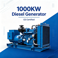 Generator Diesel 1000kW 50Hz 415V Open Frame Silent dengan ATS untuk Daya Cadangan Pusat Data Bersertifikasi CE