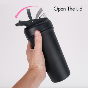 New Chất lượng cao đôi tường 316 nước bằng thép không gỉ chai lắc Protein chai <span class=keywords><strong>Shaker</strong></span> với bóng - Product Image 4