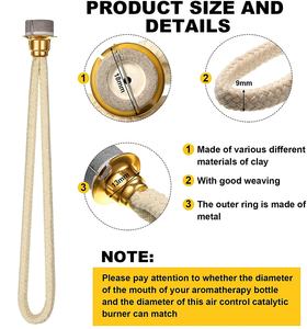 Stoppino Ceramico Catalitico per Lampada <span class=keywords><strong>a</strong></span> Olio con Fragranza, Stile Lussuoso, Lunga Durata e Facile da Usare per Deodoranti e Diffusori d'Ambiente - Product Image 2