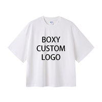 T-shirts Boxy Personnalisés avec Logo, T-shirts Oversize Épais, T-shirts Streetwear Vides, T-shirts Homme 100% Coton de Haute Qualité, T-shirts Courts