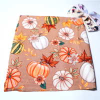 Tissu Liverpool en tricot extensible à imprimé numérique motif citrouille, idéal pour costumes et nœuds, 230-250 GSM – Grande Vente