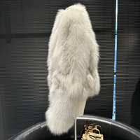Manteau de fourrure d'hiver de luxe pour femmes avec veste en fourrure de renard véritable respirant et doublure en polyester