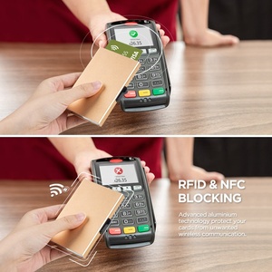 TWM106 Nuevo regalo de moda antirrobo Sublimación RFID Bloqueo Pop up Card Wallet Business Card Holder Case para tarjetas - Product Image 5