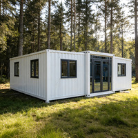 Maison conteneur préfabriquée extensible de 20 pieds de qualité supérieure, moderne, mobile, modulaire et pliable, avec 2 chambres pour habitation