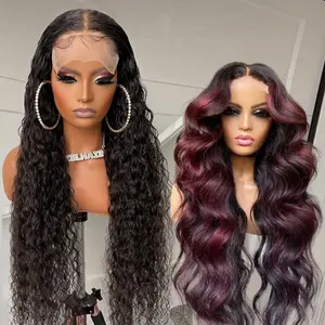 Perruque Lace Frontal Wig suisse 13x6 Full HD 360, perruques brésiliennes de cheveux humains vierges avec fermeture frontale pour femmes noires, vente en gros