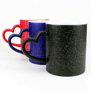 Tazza in ceramica magica con Glitter a sublimazione rosso nero blu 11Oz con manico rotondo regali personalizzati tazze per la decorazione della <span class=keywords><strong>casa</strong></span> tazza - Product Image 3