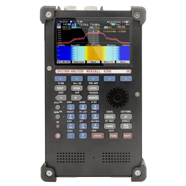 KC908B Real-time 18.6GHz Spectrum Analyzer Wide-band Sweep Monitor Receiver SDR Construct Testing and Analysis Instruments
