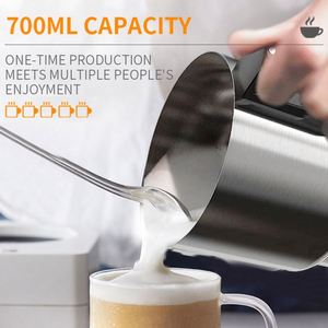<span class=keywords><strong>Mousseur</strong></span> à <span class=keywords><strong>lait</strong></span> 4 en 1 en acier inoxydable Réchauffeur électrique à vapeur Latte Cappuccino Réchauffeur automatique de <span class=keywords><strong>mousseur</strong></span> à café - Product Image 6