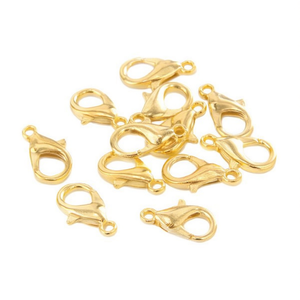 Chiusure a Moschettone Ilan 12mm Oro 12 Pezzi Componenti per Gioielli - Product Image 1