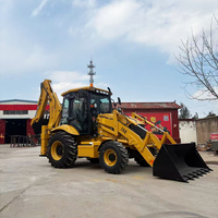 Wheel Backhoe Loader 4WD 8 Ton Berat Operasi 26m Kedalaman Penggalian Bersertifikasi CE ISO Dengan Bucket Multiguna untuk Pekerjaan Pemindahan Tanah Berat