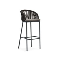 Ensemble table et chaise de bar au bord de la piscine avec cadre moderne en aluminium pour patio et loisirs