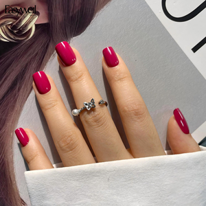 Easywell - Juego <span class=keywords><strong>de</strong></span> 30 <span class=keywords><strong>Uñas</strong></span> Postizas <span class=keywords><strong>de</strong></span> Gel Acrílico Suave, <span class=keywords><strong>Cortas</strong></span>, Cuadradas, Sólidas, <span class=keywords><strong>de</strong></span> Lujo, Hechas a Mano, <span class=keywords><strong>de</strong></span> Alta Calidad - Product Image 2