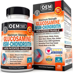 กลูโคซามีน MSM-Chondroitin แคปซูลพร้อมผลิตภัณฑ์เสริมสนับสนุน Fruitex-B ที่ได้รับการจดสิทธิบัตรสําหรับมือหลังเข่าข้อต่อสุขภาพผู้ชายผู้หญิง - Product Image 5