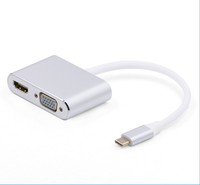 Hub USB 3.1 Type-C 4-en-1, station d'accueil, adaptateur, convertisseur, compatible McBook, avec port HDMI 4K, USB 3.0, PD 60Hz, ordinateur, projecteur