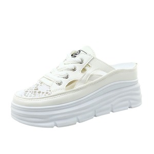 Nouvelles chaussures d'été pour femmes W3663, petites chaussures <span class=keywords><strong>blanches</strong></span> creuses, chaussures décontractées confortables pour femmes, chaussures à talon compensé - Product Image 5