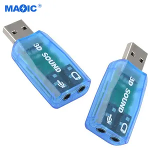 Promuovi la scheda audio Mini USB esterna 5.1CH OEM di fabbrica invece del supporto PCI 3D per scheda audio Win 7 Win 8 USB2.0 senza Driver