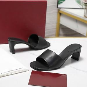 Sandalias de tacón grueso de alta calidad para mujer, aptas para uso en interiores y exteriores en verano, zapatos de mujer - Product Image 2