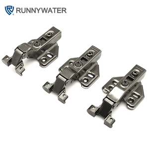 مفصلات هيدروليكية غير مرئية رمادية اللون لإطارات الألمنيوم، مفصلات أبواب مخفية للخزائن مع إغلاق ناعم - Product Image 1